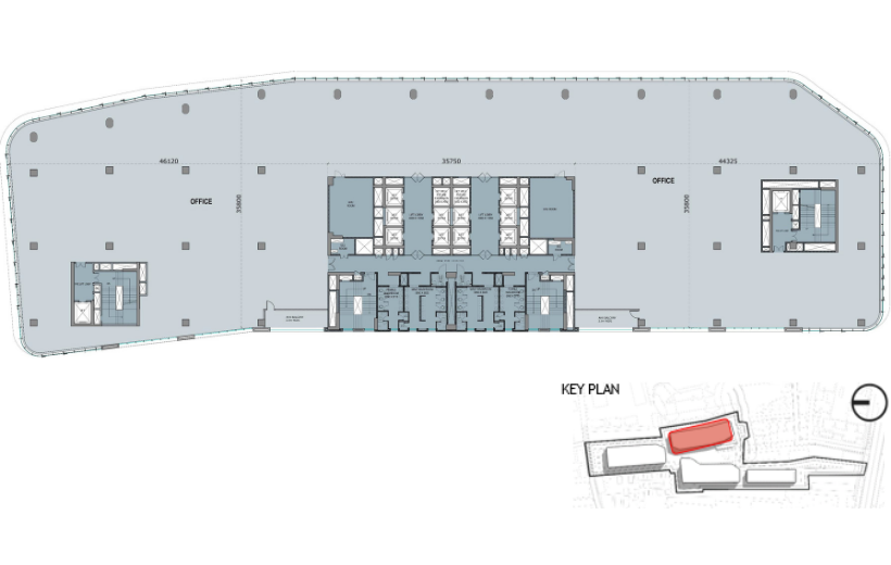 Typical floor plan for Tower 2