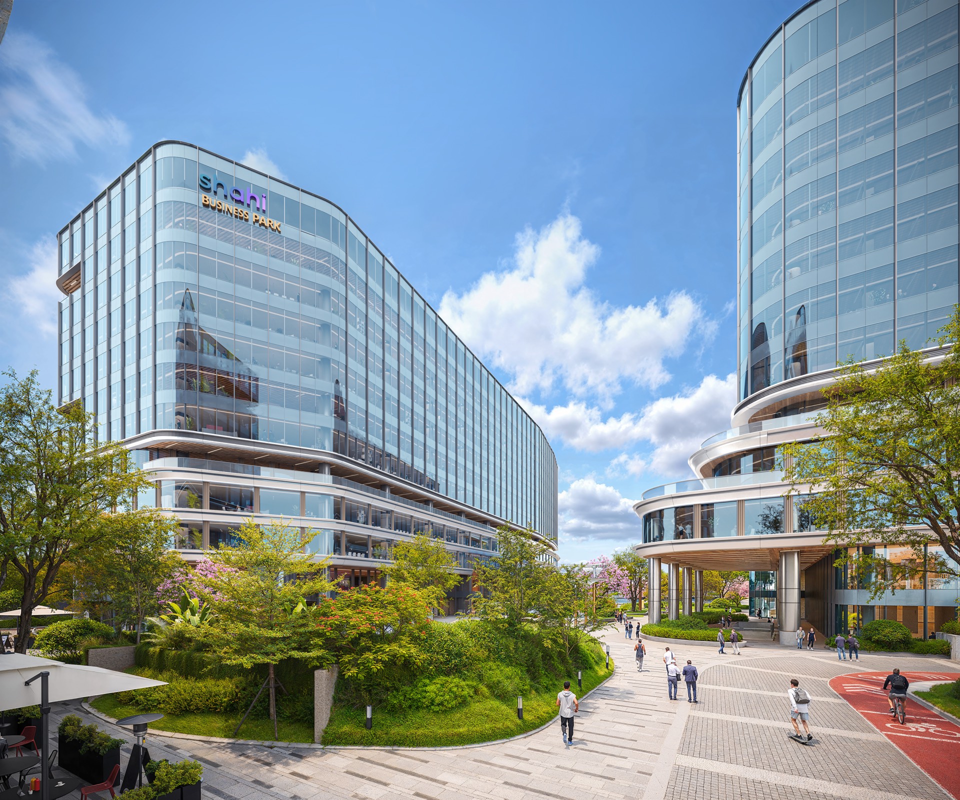 Shahi Business Park plaza and façade